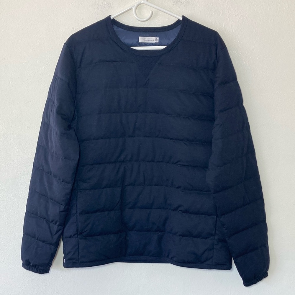 Nanamica Japanese Navy Down/Wool Puffy Pullover